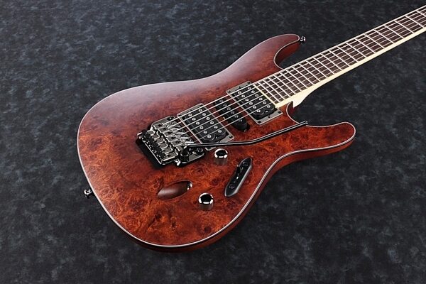 open zoom image for Ibanez S770PB Electric Guitar, Charcoal Brown Body Top
