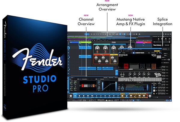 open zoom image for Fender Studio Pro Music Production Software - Perpetual License, Digital Download, Diagram