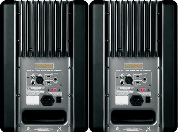 open zoom image for Tapco by Mackie PS8 Active Monitors (8 in.), Rear