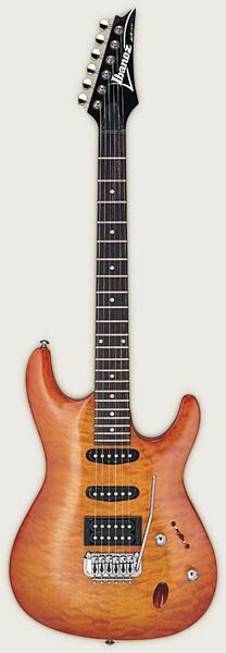 open zoom image for Ibanez SA160 Electric Guitar, Quilted Maple Amber