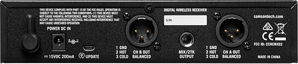 open zoom image for Samson Concert XD2 Two-Channel Digital Vocal Wireless Microphone System, New, Action Position Back