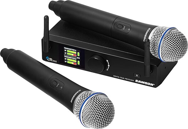 open zoom image for Samson Concert XD2 Two-Channel Digital Vocal Wireless Microphone System, New, Action Position Back
