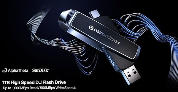 open zoom image for AlphaTheta SanDisk DJ Flash Drive, Action Position Back