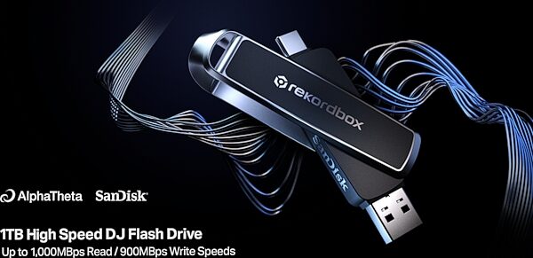 open zoom image for AlphaTheta SanDisk DJ Flash Drive, Action Position Back