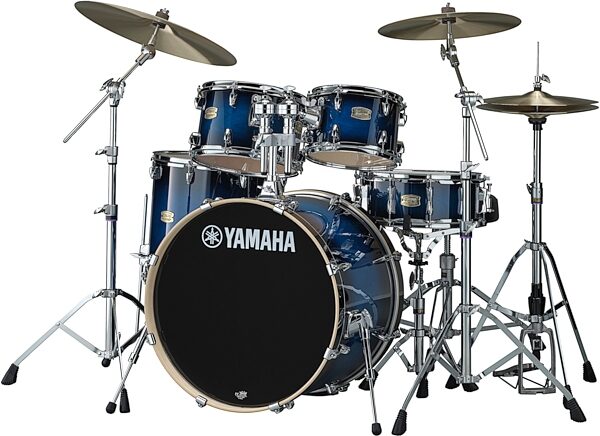 open zoom image for Yamaha SBP2F50 Stage Custom Drum Shell Kit, 5-Piece, Deep Blue Burst, Action Position Back