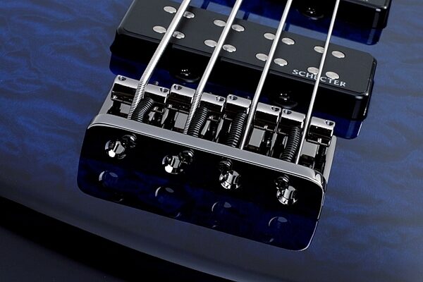 open zoom image for Schecter Raiden Special-4 Electric Bass, See Thru Blue Burst - Bridge