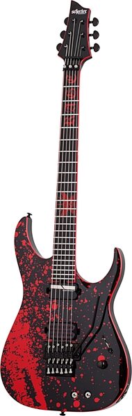 open zoom image for Schecter Sullivan King Banshee FR-S Electric Guitar, Obsidian Blood Black, Action Position Back