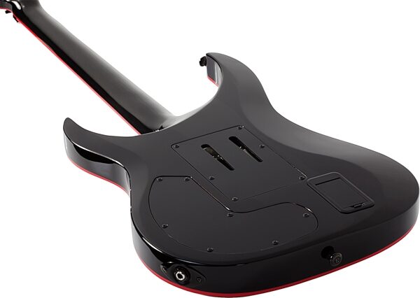 open zoom image for Schecter Sullivan King Banshee FR-S Electric Guitar, Obsidian Blood Black, Action Position Back