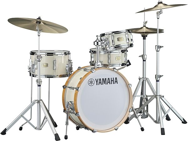 open zoom image for Yamaha Stage Custom Hip Drum Shell Kit, 4-Piece, Classic White, Action Position Front