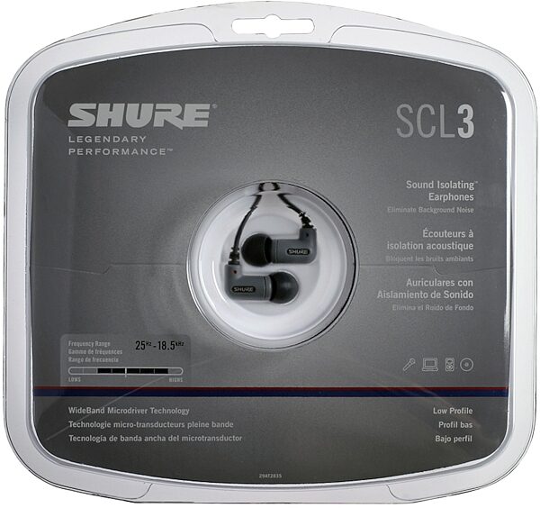 open zoom image for Shure SCL3 Sound Isolating Earphones, In Package