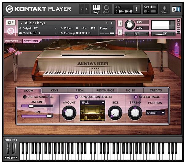 open zoom image for Native Instruments Alicia's Keys Software Instrument (Mac and Windows), Screenshot