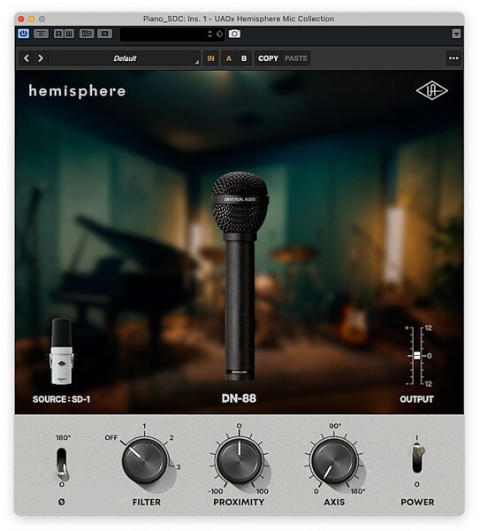 open zoom image for Universal Audio SD-1 Standard Dynamic Microphone with Hemisphere Mic Modeling Plug-in, New, Hemisphere