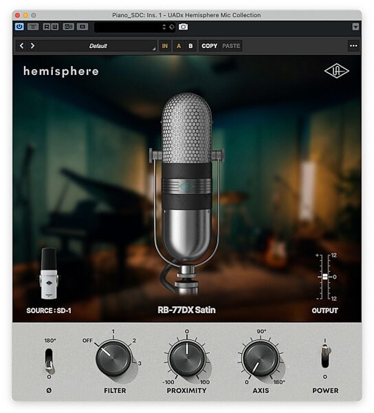 open zoom image for Universal Audio SD-1 Standard Dynamic Microphone with Hemisphere Mic Modeling Plug-in, New, Hemisphere