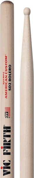 open zoom image for Vic Firth American Custom SD2 Bolero Wood Drumsticks, New, Action Position Back