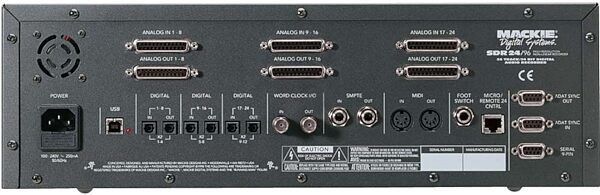 open zoom image for Mackie SDR2496 24-Bit 24-Track Hard Disk Recorder, Rear