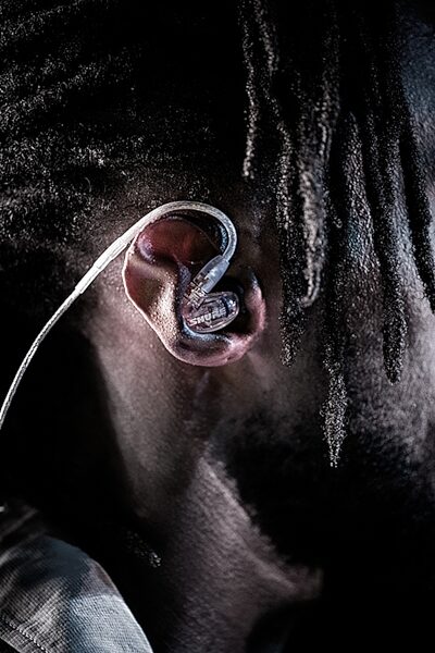 open zoom image for Shure SE215 Pro Sound Isolating Earphones, Clear, SE215-CL, In Use