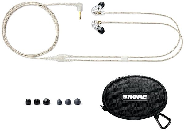 open zoom image for Shure SE215 Pro Sound Isolating Earphones, Clear, SE215-CL, With Acessories