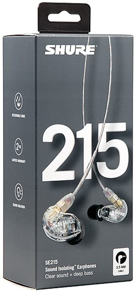 open zoom image for Shure SE215 Pro Sound Isolating Earphones, Clear, SE215-CL, Package