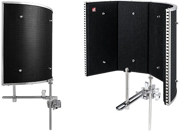 open zoom image for sE Electronics Reflexion Filter Pro Portable Vocal Booth, Black, Action Position Back