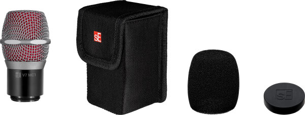 open zoom image for sE Electronics V7 MC1 Microphone Capsule for Shure Wireless Handheld Transmitters, Black and Red, for Shure Wireless Systems, Action Position Back