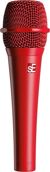 open zoom image for sE Electronics V7 Handheld Supercardioid Dynamic Vocal Microphone, Red, includes both Black and Red internal windscreens, Action Position Back