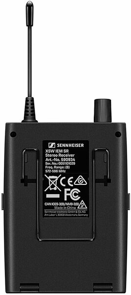 open zoom image for Sennheiser XSW IEM SET Wireless In-Ear Monitor System, Band A (476 - 500 MHz), Receiver Back