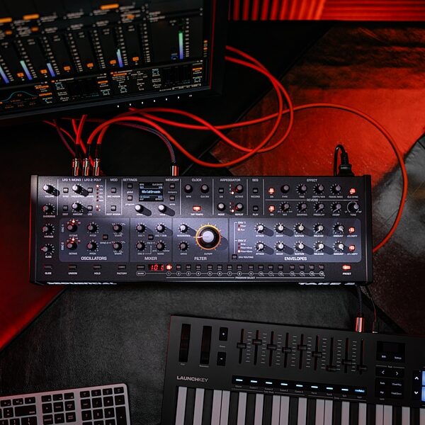 open zoom image for Sequential Take 5 Desktop Analog Synthesizer, New, Action Position Back
