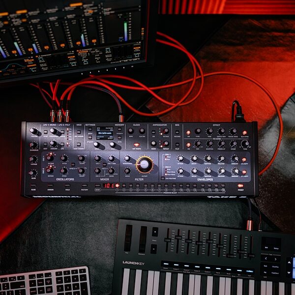 open zoom image for Sequential Take 5 Desktop Analog Synthesizer, New, Action Position Back