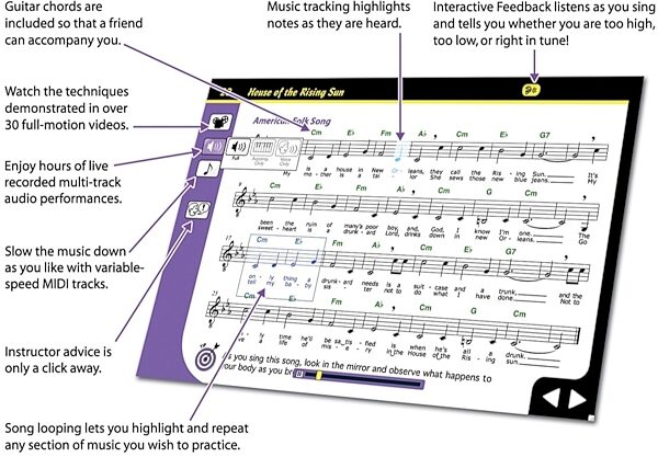 open zoom image for eMedia Singing for Dummies Software, Screenshot