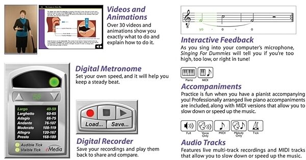open zoom image for eMedia Singing for Dummies Software, Tools