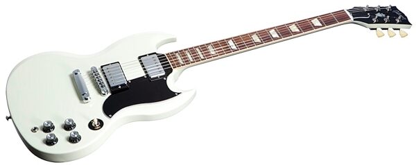 open zoom image for Gibson 2013 SG Standard Electric Guitar (with Case), Classic White Closeup