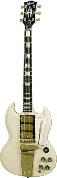 open zoom image for Gibson Custom Historic SG Custom Vintage Original Spec Electric Guitar (with Case), Classic White
