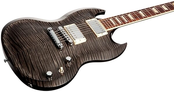 open zoom image for Gibson SG Diablo Premium Plus Electric Guitar (with Case), Transparent Black Closeup