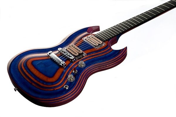 open zoom image for Gibson SG Zoot Suit Limited Edition Electric Guitar (with Gig Bag), Red and Blue - Closeup
