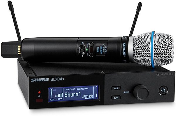 open zoom image for Shure SLXD24+/B87A Wireless System with Beta 87a Handheld Microphone, Band G57 (470 - 608 MHz), main