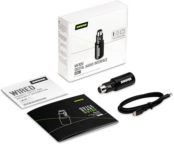 open zoom image for Shure MVX2U Gen 2 Digital Audio Interface, New, Action Position Back