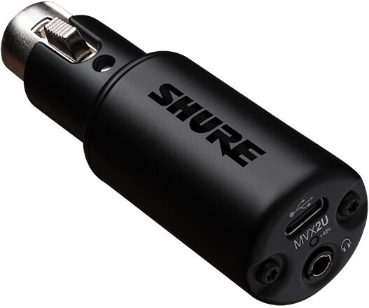 open zoom image for Shure MVX2U MOTIV XLR to USB Adapter Digital Audio Interface, Open Box (Very Good), Action Position Back