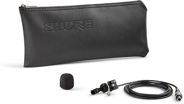 open zoom image for Shure WL185m Low-Profile Cardioid Lavalier Microphone, LEMO Connector, Black, Action Position Back