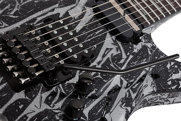 open zoom image for Schecter C-1 FRS Silver Mountain Electric Guitar, Action Position Back