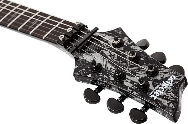 open zoom image for Schecter C-1 FRS Silver Mountain Electric Guitar, Action Position Back