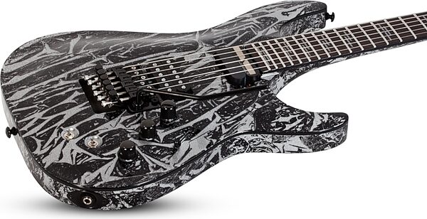 open zoom image for Schecter C-1 FRS Silver Mountain Electric Guitar, Action Position Back
