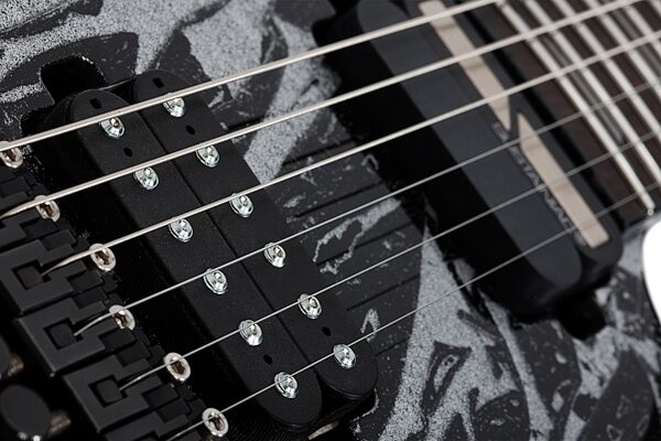 open zoom image for Schecter C-1 FRS Silver Mountain Electric Guitar, Action Position Back