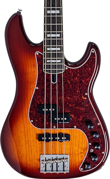 open zoom image for Sire Marcus Miller P7 New Gen Electric Bass, Tobacco Sunburst, Ebony Fretboard, Action Position Back