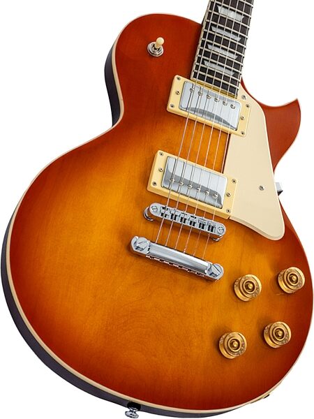 open zoom image for Sire Larry Carlton L5 Electric Guitar, Amber Burst, Action Position Back