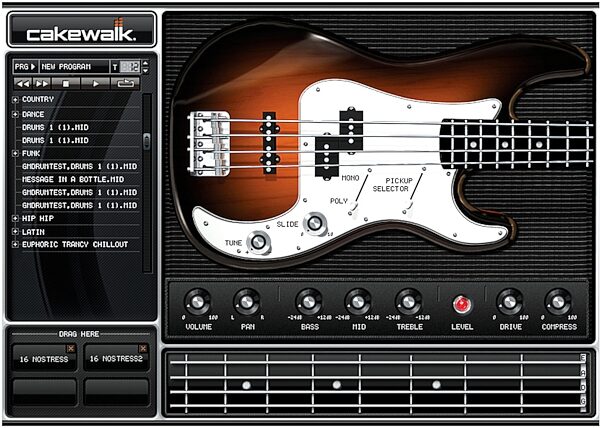 open zoom image for Cakewalk Software Guitar Tracks Pro (Windows), Screenshot - Bass