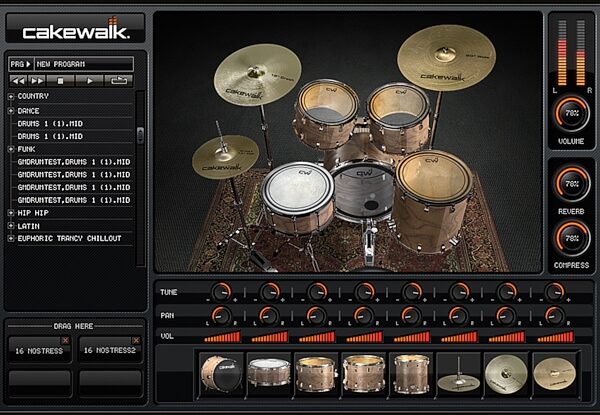 open zoom image for Cakewalk SONAR Home Studio XL (Windows), Screenshot - Studio Instruments