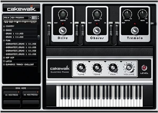 open zoom image for Cakewalk Software Guitar Tracks Pro (Windows), Screenshot - E-Piano