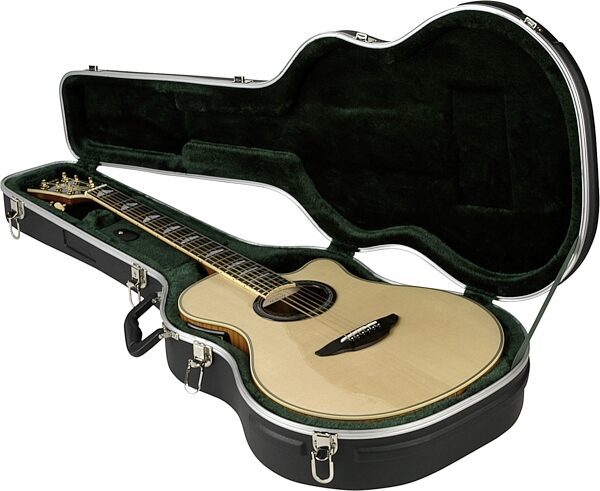 open zoom image for SKB 3 Economy Thinline Acoustic/Classical Guitar Case, New, Open In Use