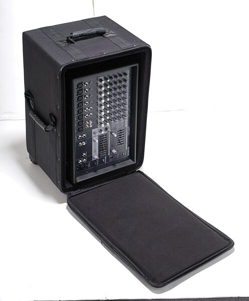 open zoom image for SKB SCPM1 Small Rolling Powered Mixer Soft Case, In Use