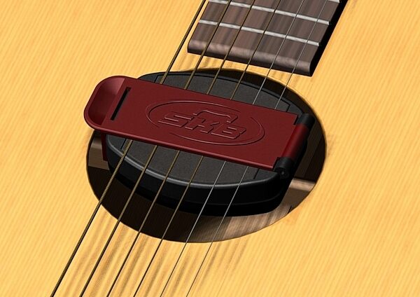 open zoom image for SKB Clip6 Guitar Case Humidifier, On guitar